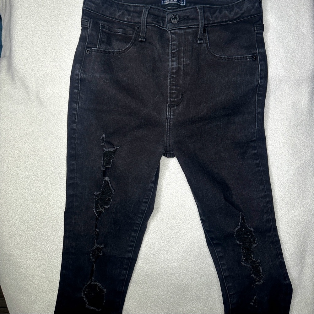 Abercrombie & Fitch Simone High Rise Super Skinny Distressed Jeans - Picture 3 of 8